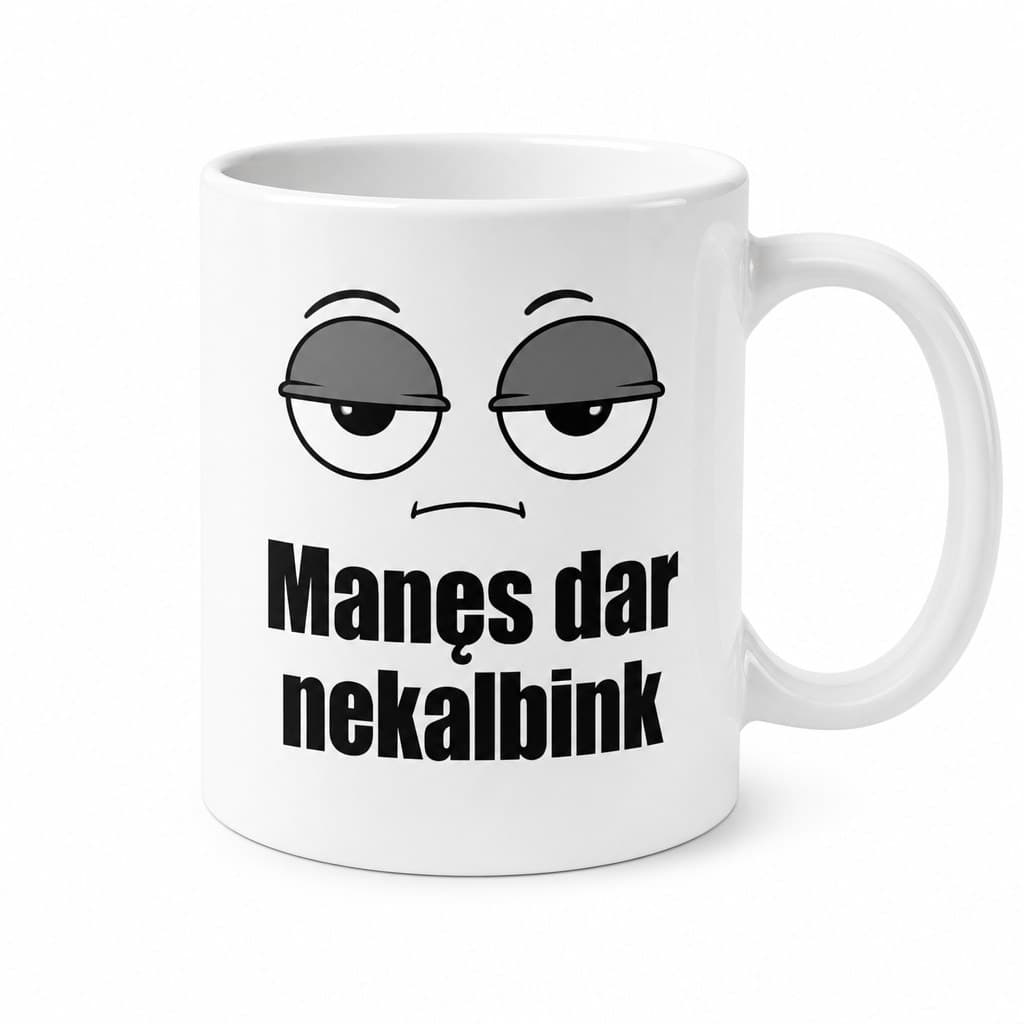 Juokingas puodelis „Manęs dar nekalbink“