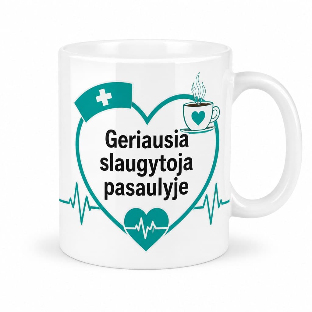 Slaugytojos puodelis „Geriausia slaugytoja pasaulyje“
